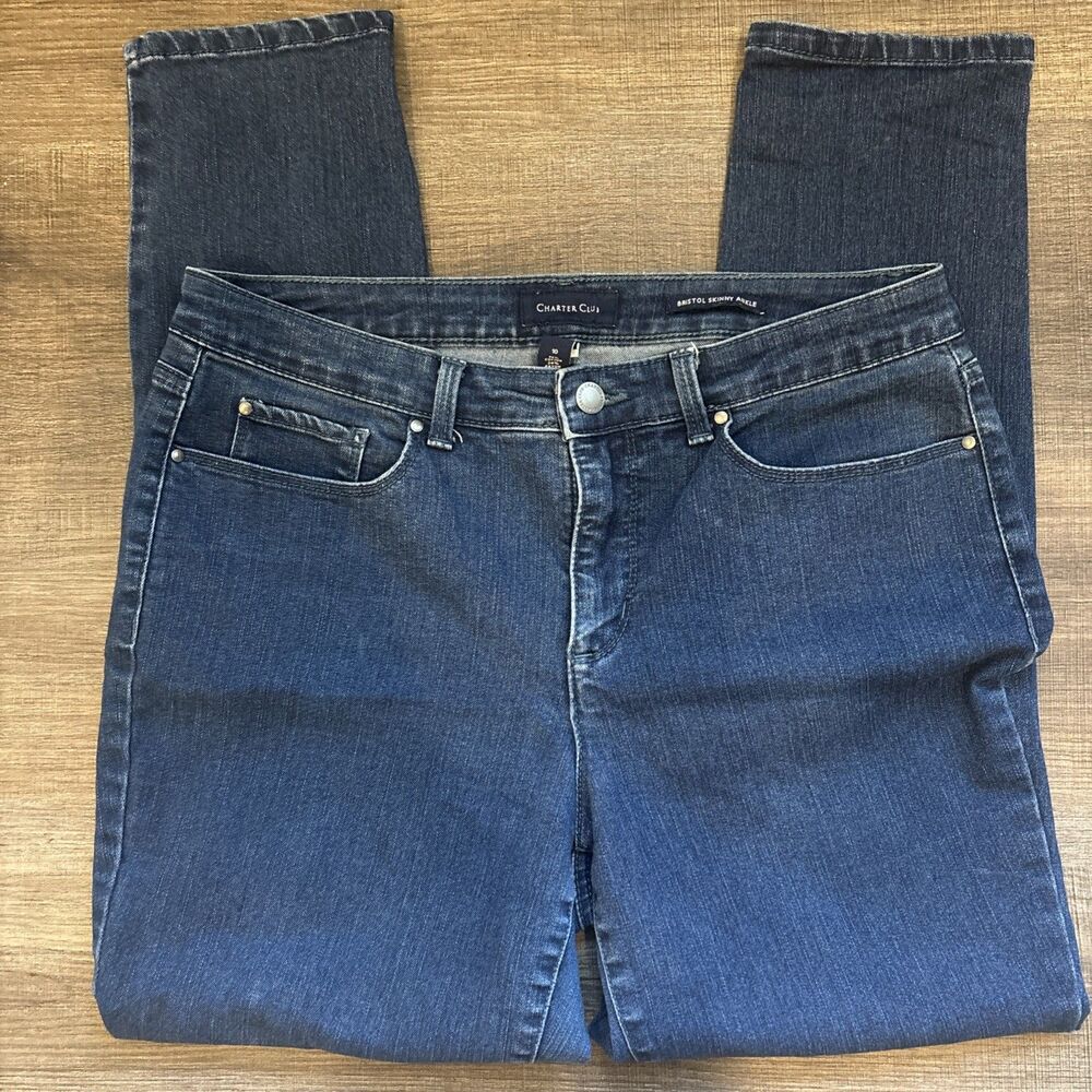 Charter Club Size 10 Women’s Jeans, Bristol Skinny Ankle, Blue